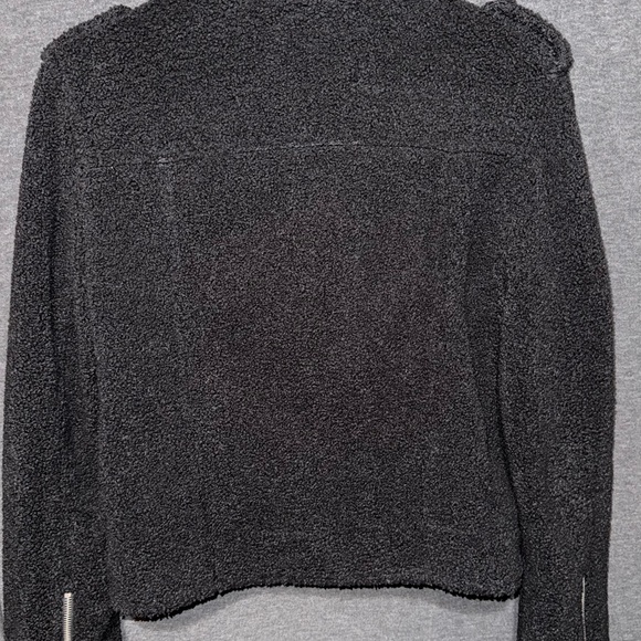 Max Studio Black Bouclé Moto Jacket | Size Small | Soft Textured, Fully Lined - Picture 3 of 3